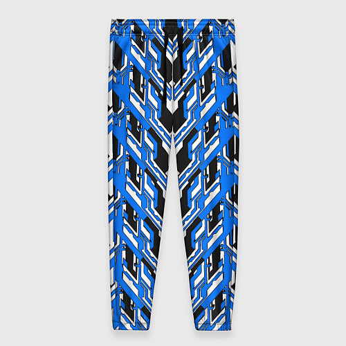 Женские брюки Синяя техно броня / 3D-принт – фото 1