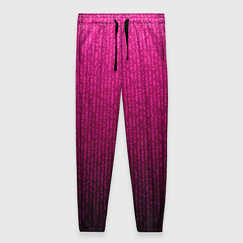 Женские брюки Яркий розовый градиент полоска / 3D-принт – фото 1