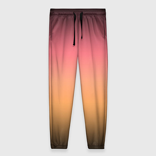 Женские брюки Градиент затемнённый розово-жёлтый / 3D-принт – фото 1