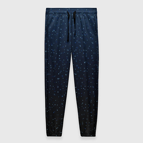 Женские брюки Абстрактный сине-чёрный ночной / 3D-принт – фото 1