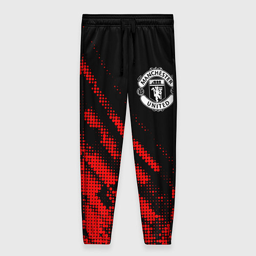 Женские брюки Manchester United sport grunge / 3D-принт – фото 1