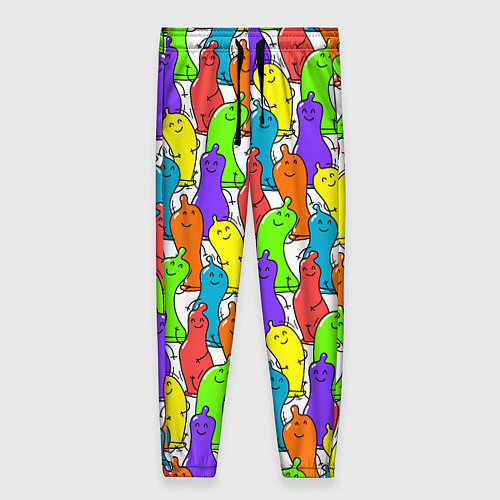 Женские брюки Весёлые цветные презервативы / 3D-принт – фото 1