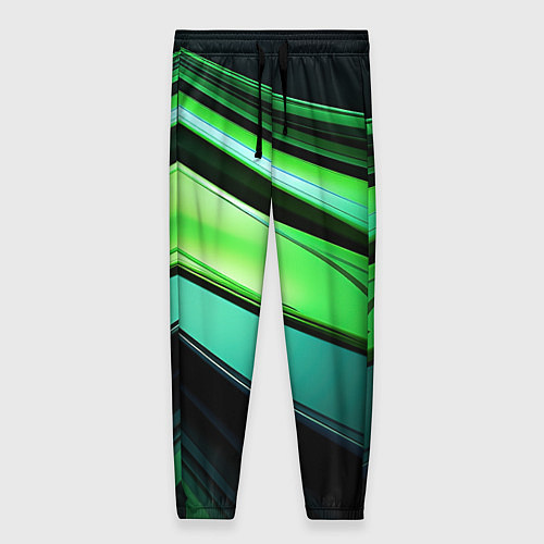 Женские брюки Абстрактные геометрические плавные линии минимализ / 3D-принт – фото 1