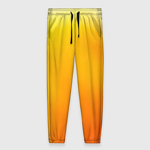Женские брюки Яркий оранж / 3D-принт – фото 1