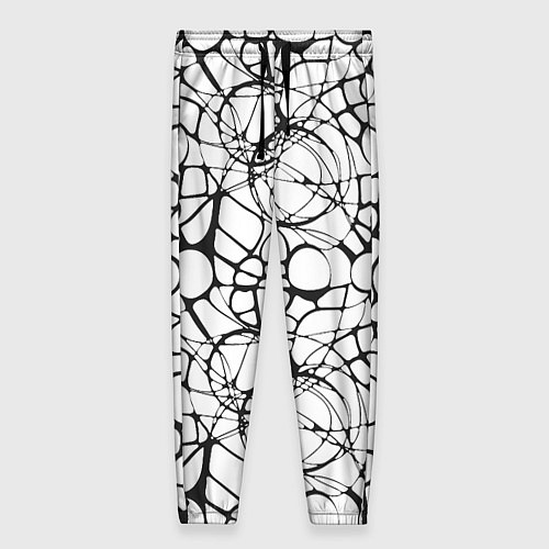 Женские брюки Абстрактный нейрографический узор / 3D-принт – фото 1