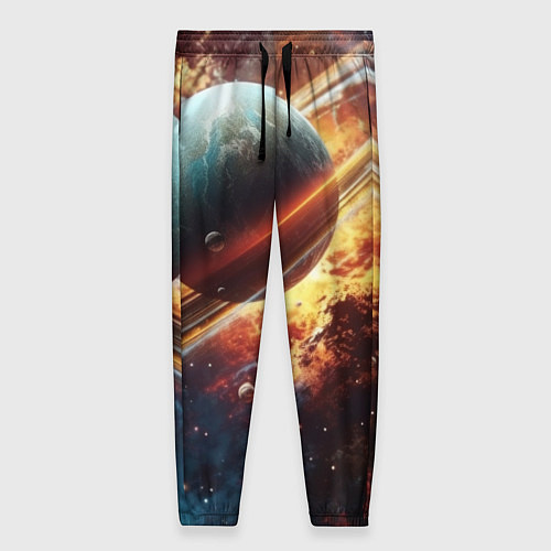 Женские брюки Большая планета / 3D-принт – фото 1