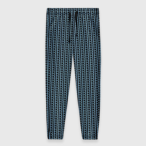 Женские брюки Чёрно-синий полосы в горошек / 3D-принт – фото 1