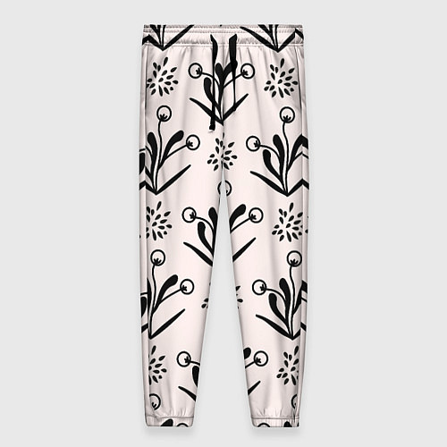 Женские брюки Веточка цветочная / 3D-принт – фото 1