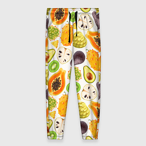 Женские брюки Экзотический фруктовый узор / 3D-принт – фото 1
