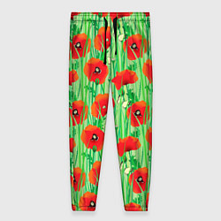 Женские брюки Маковый узор