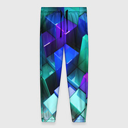 Женские брюки Неоновые кубы текстура