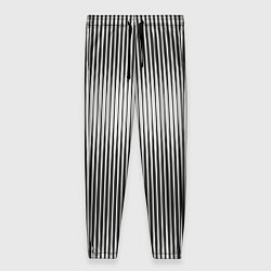 Брюки женские Серые вертикальные линии, цвет: 3D-принт