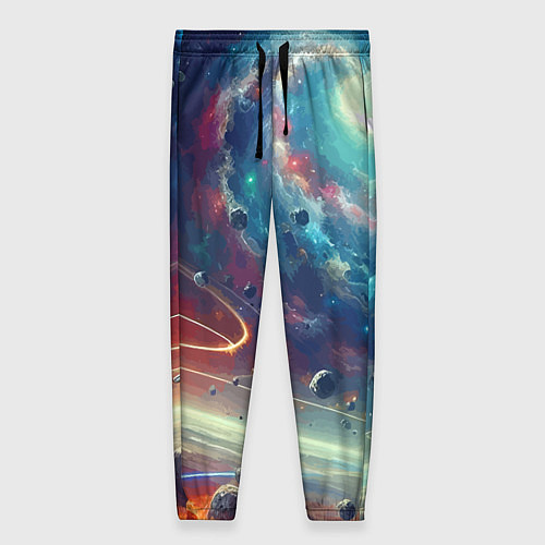 Женские брюки Полет к далёкой планете - нейросеть / 3D-принт – фото 1