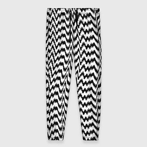 Женские брюки Черно-белые кривые / 3D-принт – фото 1