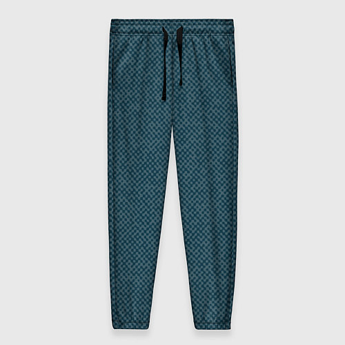 Женские брюки Текстурированный тёмный сине-зелёный / 3D-принт – фото 1