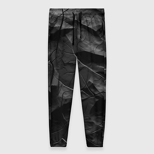 Женские брюки Текстура темной скалы / 3D-принт – фото 1