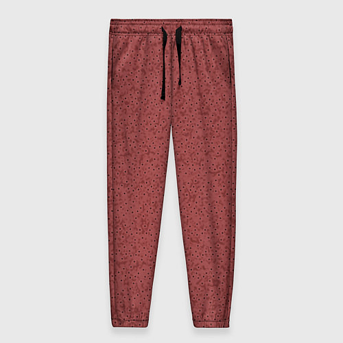 Женские брюки Тёмный пыльно-розовый текстурированный / 3D-принт – фото 1
