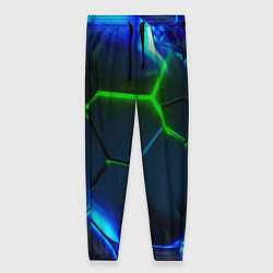 Брюки женские Зеленые яркие неоновые плиты, цвет: 3D-принт