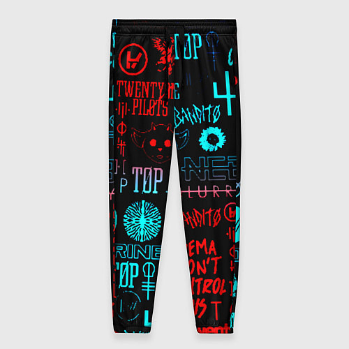 Женские брюки Twenty one pilots pattern music / 3D-принт – фото 1