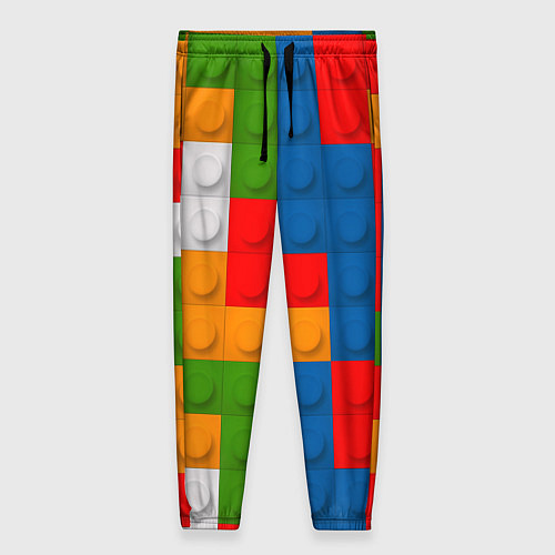 Женские брюки Блоки цветового конструктора / 3D-принт – фото 1