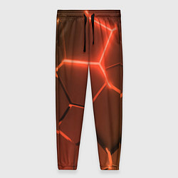 Женские брюки Оранжевые неоновые плиты в разломе