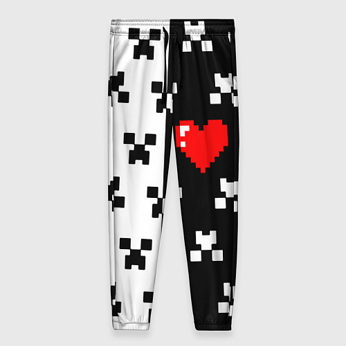 Женские брюки Minecraft pattern love / 3D-принт – фото 1