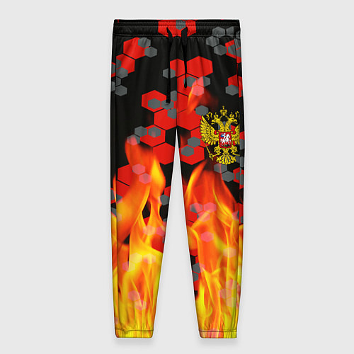 Женские брюки Герб РФ броня в огне / 3D-принт – фото 1