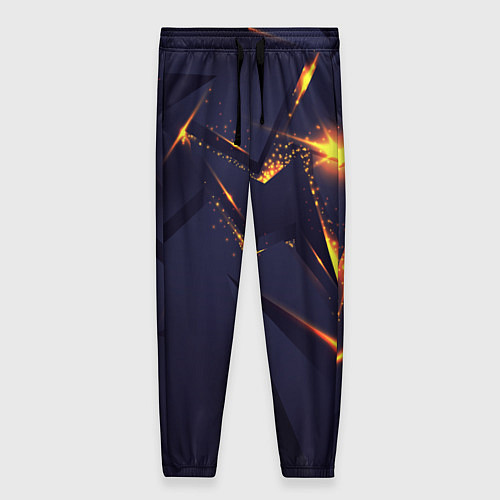 Женские брюки Золотые неоновые плиты / 3D-принт – фото 1