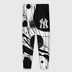 Брюки женские New York Yankees baseball team - abstraction, цвет: 3D-принт