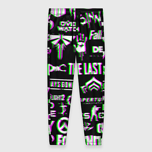 Женские брюки Logo game glitch / 3D-принт – фото 1