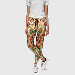 Брюки женские Русские классические узоры и орнамент, цвет: 3D-принт — фото 2