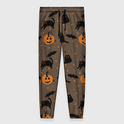Брюки женские Хэллоуин и кот, цвет: 3D-принт