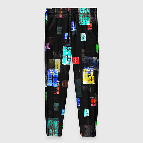 Женские брюки Окна ночного города / 3D-принт – фото 1