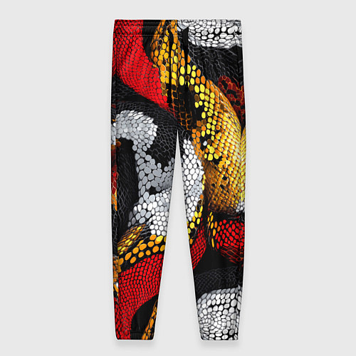 Женские брюки Яркий змеиный паттерн / 3D-принт – фото 1