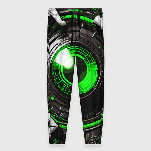 Женские брюки Зелёная сфера киберпанк / 3D-принт – фото 1