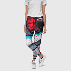 Брюки женские Флюид арт абстракция, цвет: 3D-принт — фото 2