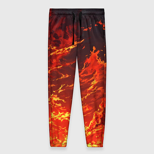 Женские брюки Багровый огненный закат / 3D-принт – фото 1
