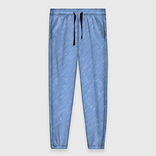 Женские брюки Холодный голубой текстурированный однотонный / 3D-принт – фото 1