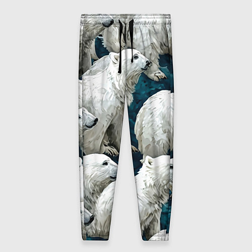 Женские брюки Свора белых медведей / 3D-принт – фото 1