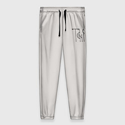 Брюки женские Вязью Таня - чёрная надпись, цвет: 3D-принт