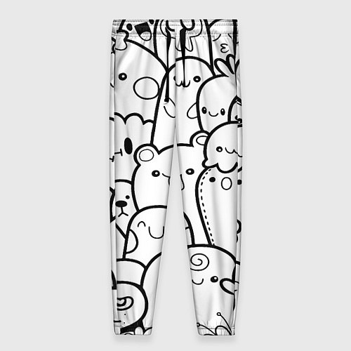 Женские брюки Doodle monsters / 3D-принт – фото 1