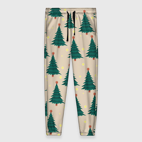 Женские брюки Новогодняя ель / 3D-принт – фото 1