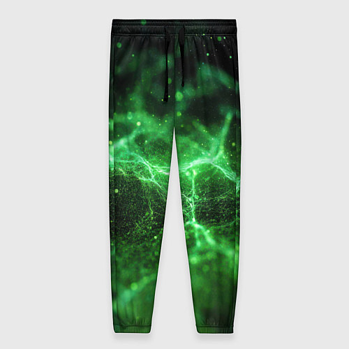 Женские брюки Зеленая связь текстура / 3D-принт – фото 1