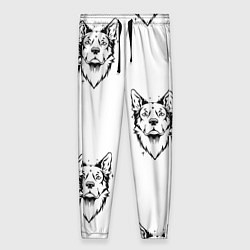 Брюки женские Голова собаки, цвет: 3D-принт