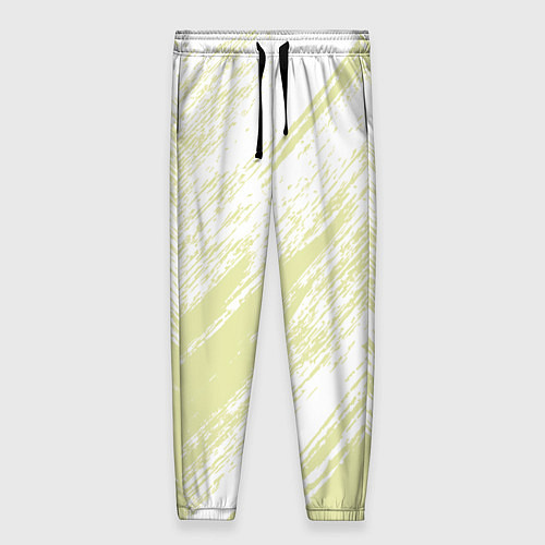 Женские брюки The color is white and yellow / 3D-принт – фото 1