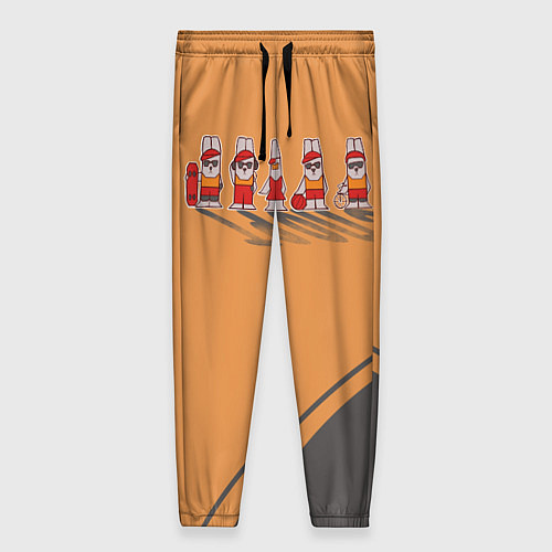 Женские брюки Пять спортивных кроликов / 3D-принт – фото 1