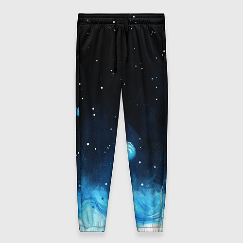Женские брюки Синяя светящееся краска / 3D-принт – фото 1