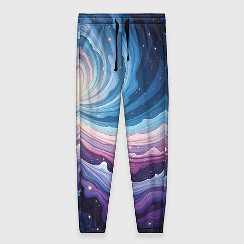 Женские брюки Космическая волна / 3D-принт – фото 1