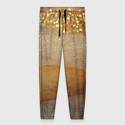 Женские брюки Бежевые блестяшки текстура