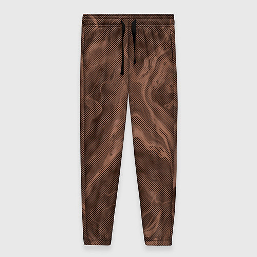 Женские брюки Коричневый абстракция в точку / 3D-принт – фото 1
